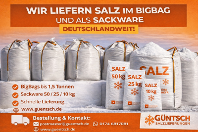 Streusalz im Sack und Silo