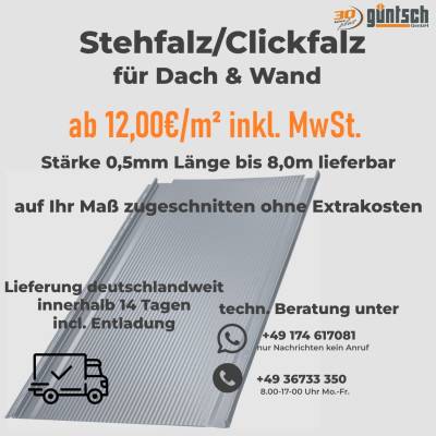 Stehfalz Clickfalz